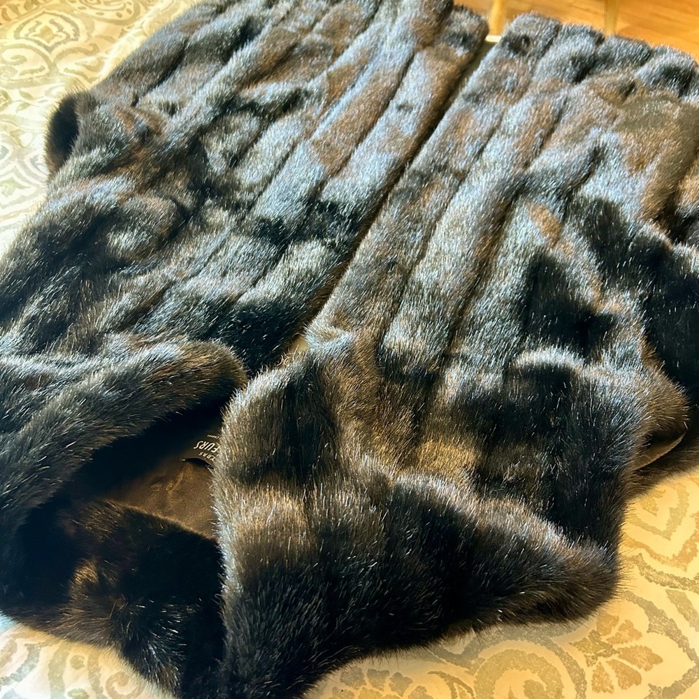 Donna Salyers faux fur vest